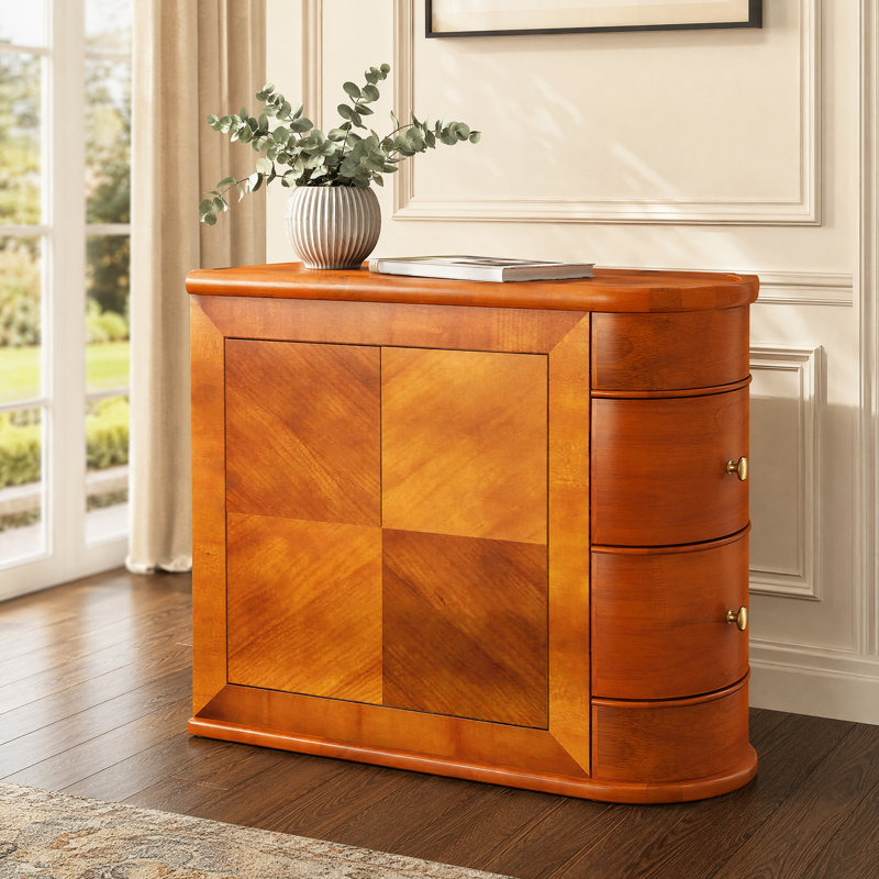 Table de bout en bois avec 2 tiroirs, table d'appoint étroite rétro pour chambre à coucher, salon