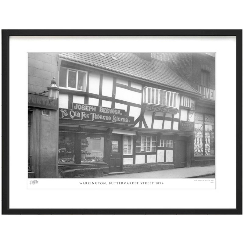 Warrington, Buttermarket Street 1894 - Single Picture Frame Print, 45cm H x 60cm W x 2.3cm D