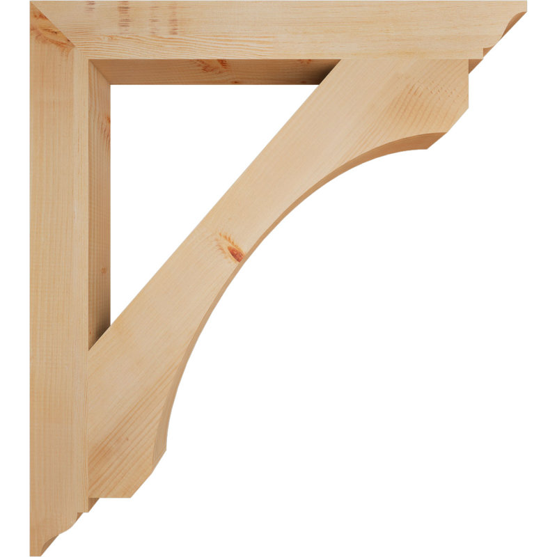 Support en bois rustique traditionnel BKTLEC01, Douglas (lisse), H 38 po x l 3,5 po x P 34 po