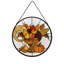 Vitrail style récolte d'automne Cornucopia vitrail panneaux Suncatcher pour décor de fenêtre-2035117384