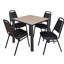 Plateau de table Kee Square, 4 chaises empilables-472020735-472020728-472020729