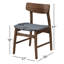 Chaise rembourrée en bois massif Gantz