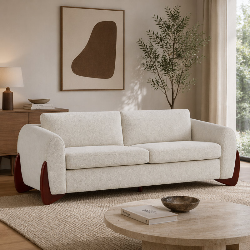 Canapé L 89 po, Chenille beige