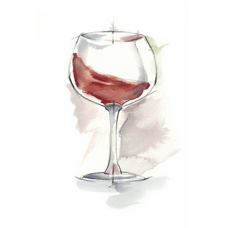 Wine Glass Study IV by Ethan Harper - Wrapped Canvas Painting, 91cm H x 61cm W