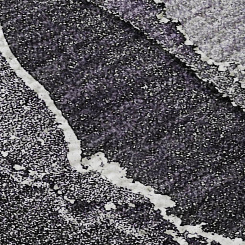 Tapis lavable abstrait mauve et gris anthracite 5 pi x 8 pi avec protection UV