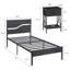 Ensemble de chambre à coucher 3 pièces Iron-72444575