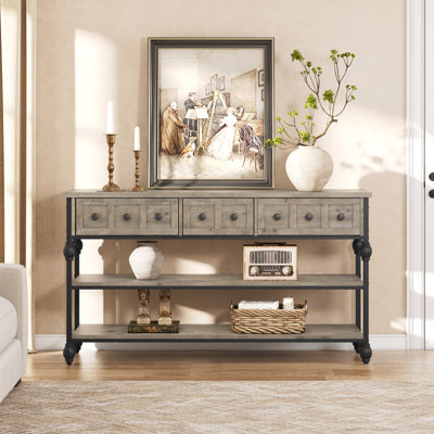 Console 52,56 po avec 3 tiroirs