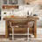 Farmhouse Kitchen Island With Storage Shelves, 55 Inch Island Table With Large Countertop-1911726104