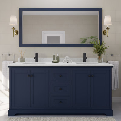 Ensemble de meuble-lavabo double 72 "avec miroir Avery