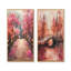 Ensemble de 2 pièces d'art mural pont rose et brun-1958808180-1958808181