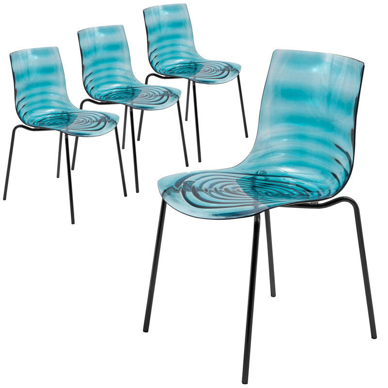 Chaise de cuisine et de salle à manger Minelli Collection en plastique ABS, Bleu