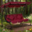 Banc de balançoire 3 places avec auvent réglable, coussin amovible et coussin pour la véranda, le jardin, la piscine, la cour-37545437
