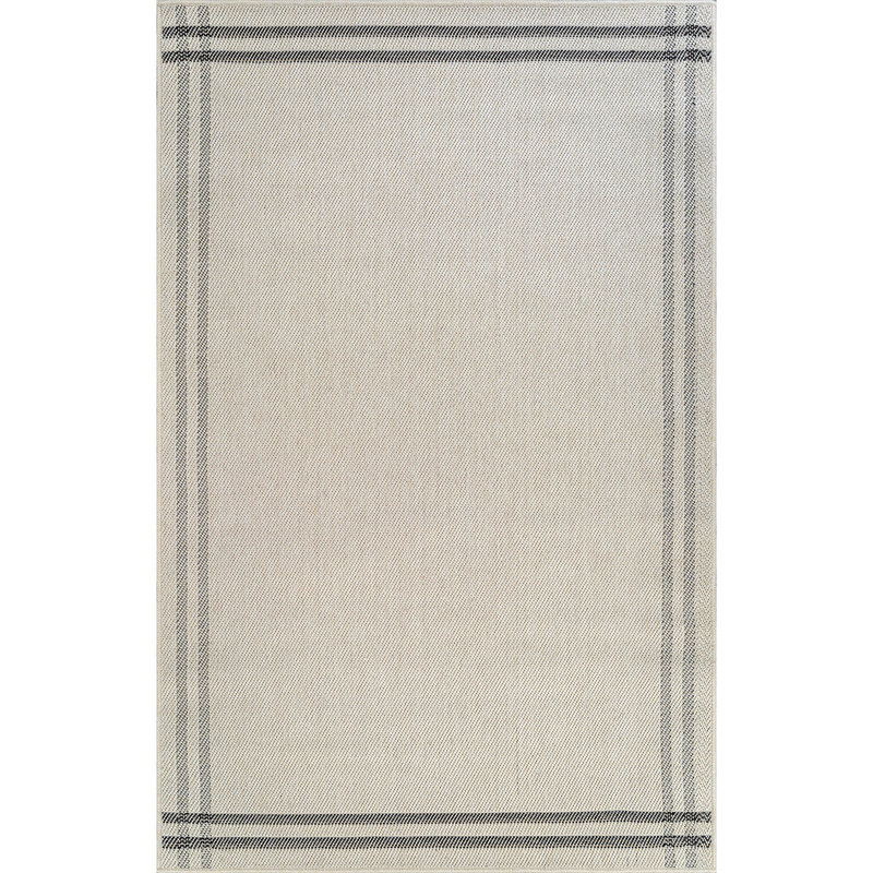 Indoor Outdoor Area Rug, Rectangle 8' x 10', Ivory