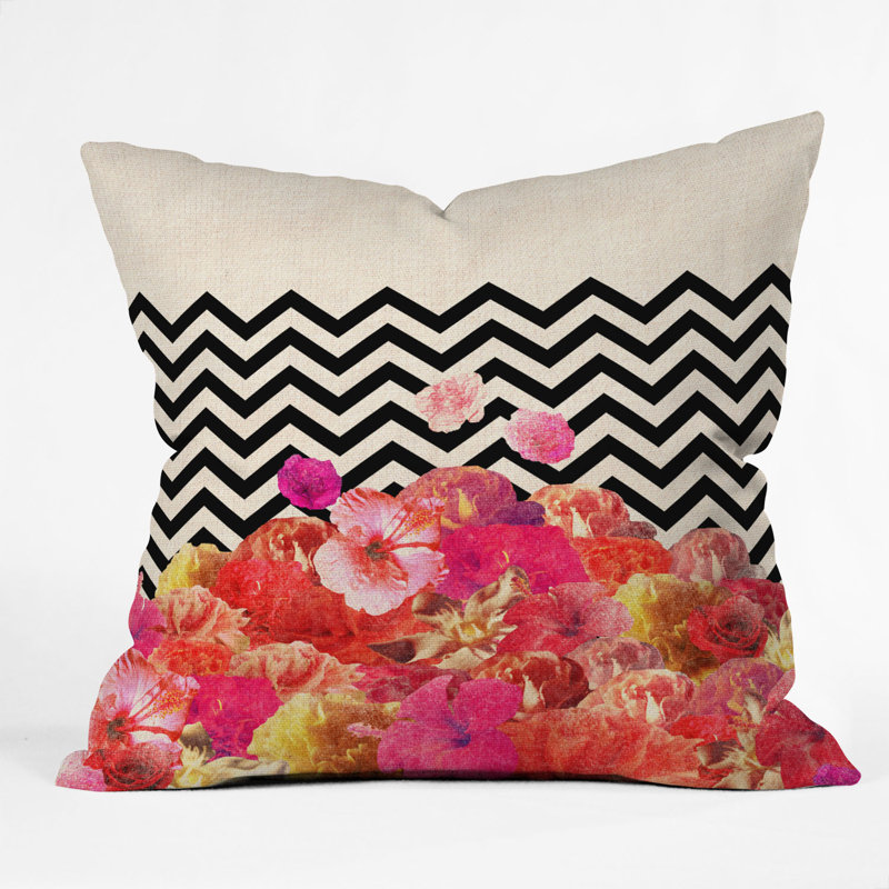 Bianca Green Flora Throw Pillow, 26" x 26"