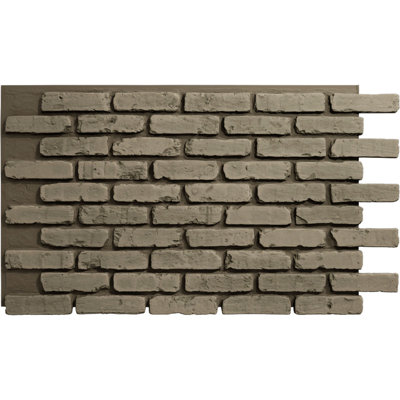 EverStone Aged Brick Faux Brick Panel, 46 7/8"W x 27"H x 1 1/4"D, Limewashed Colour