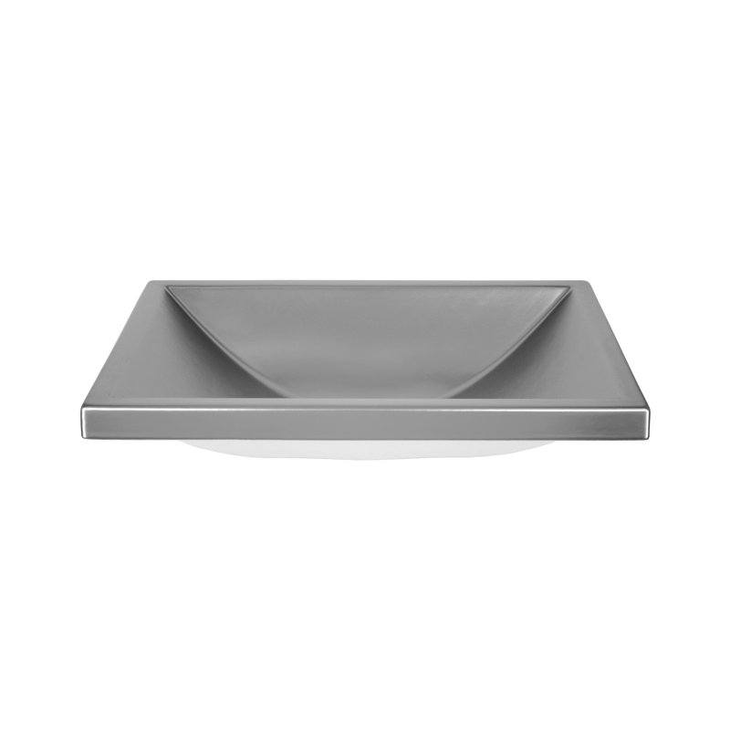 Lavabo de salle de bain double en argile réfractaire Amara, Platine