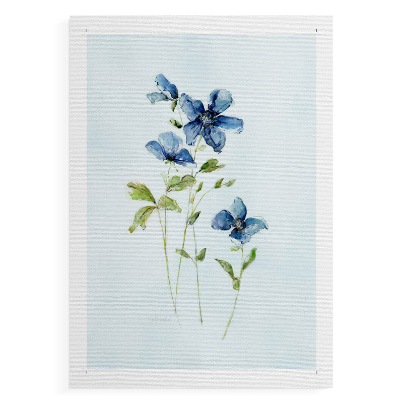 Blue Wonders I - Impression sur toile seulement - NON-CADRE, H 12 po x l 8 po