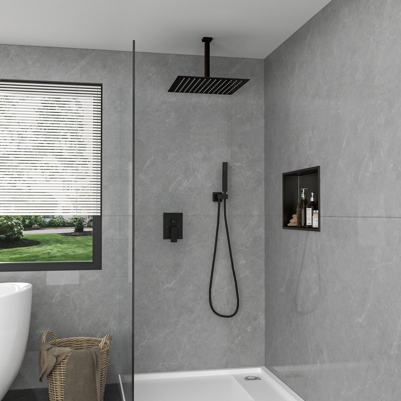 Tête de douche à jets de pluie ultra-mince 16 po 2,5 GPM, Bronze frotté à l'huile