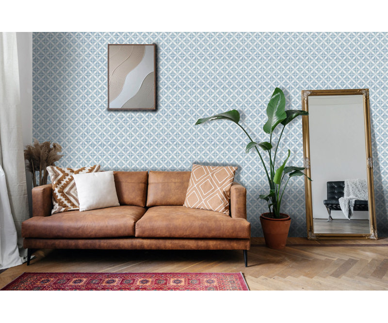 Moline 2 po x 2 po Carrelage mosaïque mural en verre à motif floral mat / brillant, Hiya