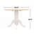 Round 40-inch Drop Leaf Extension Dining Table, White and Natural