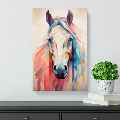 Pony Geometric - Wrapped Canvas
