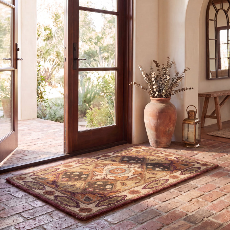 Tapis oriental en laine / coton / latex touffeté à la main Wahcheechee, Rectangle 2 pi x 3 pi