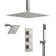RelaxaJet  Thermostatic Shower System 12" Celling Rainfall Shower Faucet Set with Rough-in Valve