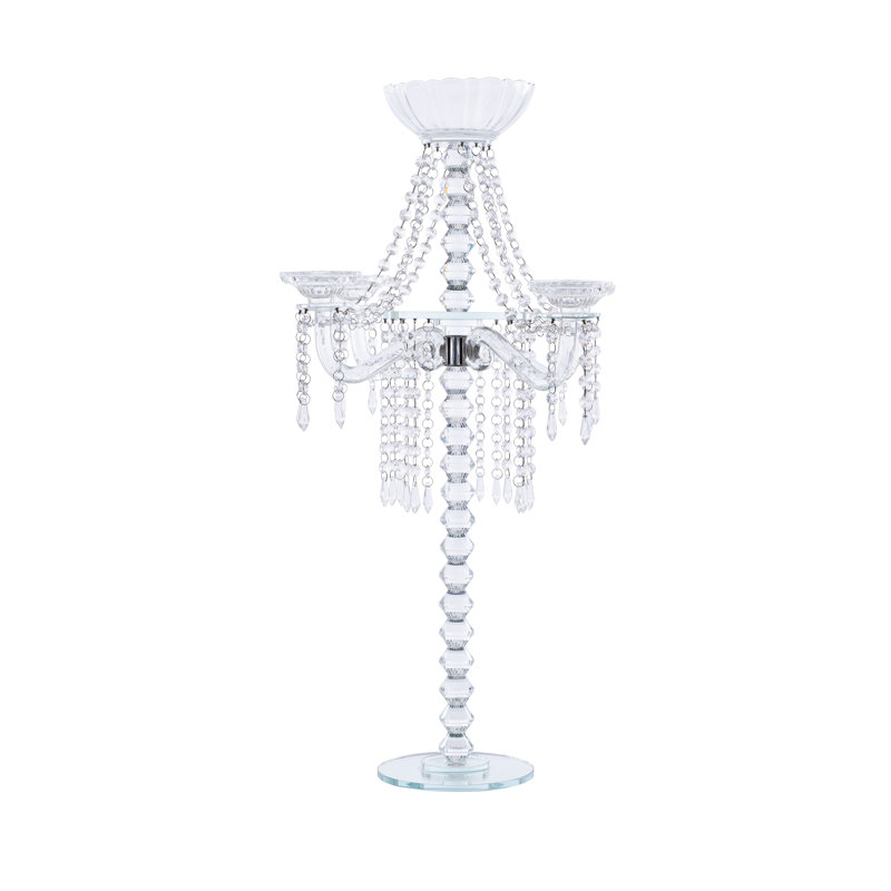 30.5'' H Crystal Floor Candelabra