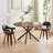 53.14'' Round MDF Coffee Table End Table Short Leisure Tea Table Cross Legs Metal Base, Easy To Assemble-1980149254