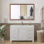 Miroir de salle de bain 48 po x 32 po rectangulaire moderne surdimensionné avec cadre-280972675-280972679