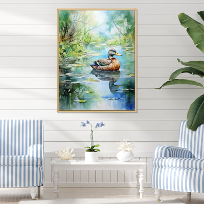 Duck Pond Reflections III - Art mural animal de canard