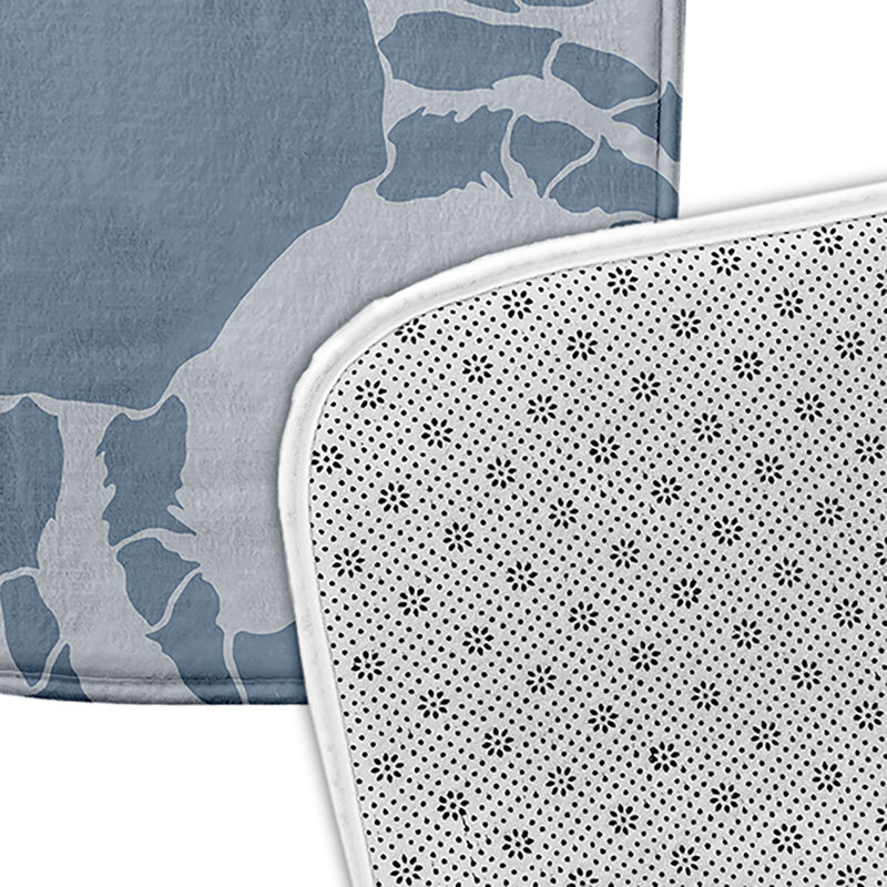 Tapis de bain Crab Dip, L 17 po x L 24 po, Bleu