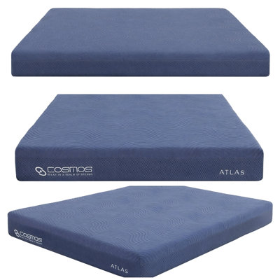ASTRA TWIN FOAM CORE 12" Memory Foam Mattress with Super Soft Fabric Cover, Blue-gray, 75x39x12 inches