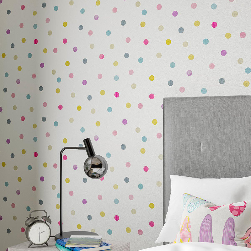 Bon Bon Wallpaper, Raspberry/Grape/Blossom