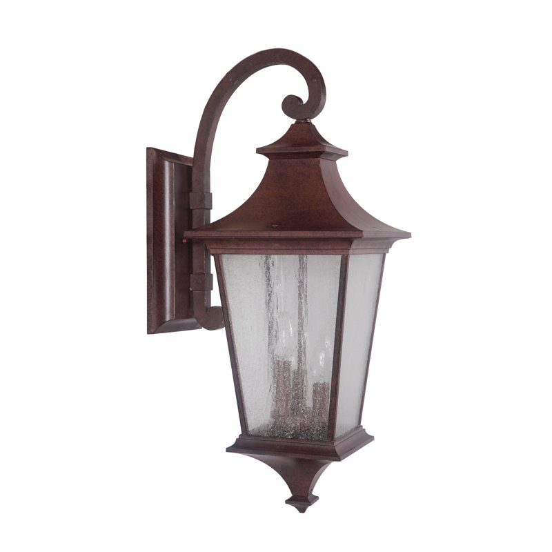 Lanterne murale d'extérieur 3 lumières Argent II, Bronze vieilli
