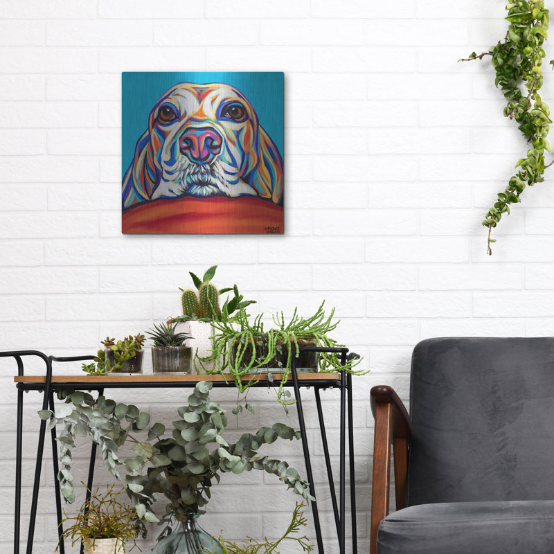 «Kaleidoscope Dog 2» par Carolee Vitaletti, H 12 po x l 12 po