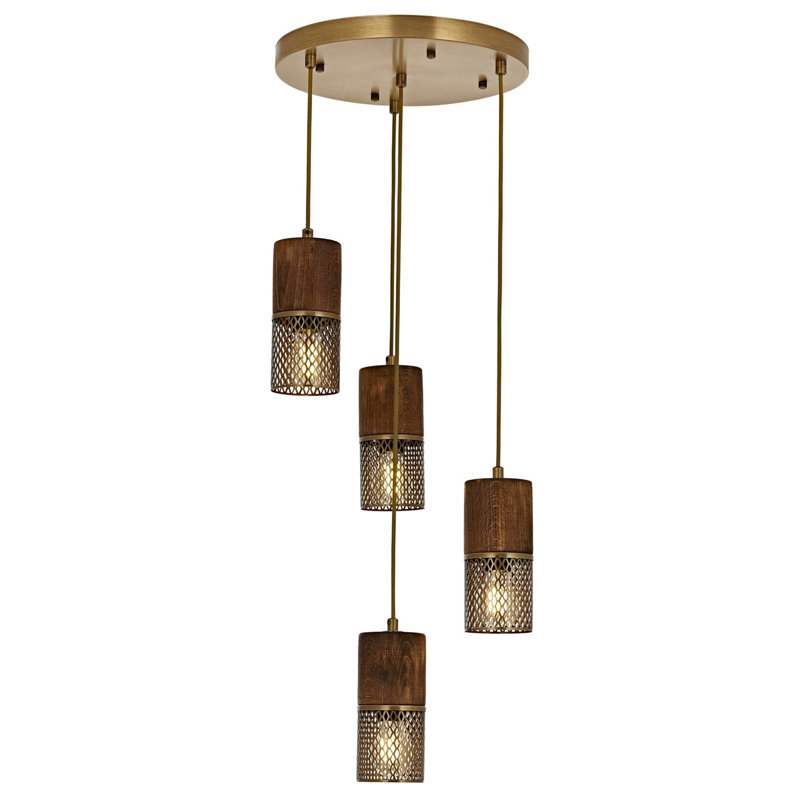 Demps 4 - Light Shaded LED Chandelier