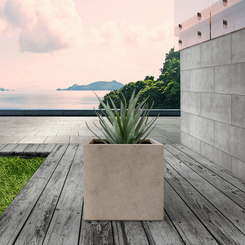 Nidorf Pot Planter, 12.6" H x 12.6" W x 12.6" D, Weathered