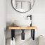 Breashia 60cm Solid Wood Bathroom Vanity Top-916782263