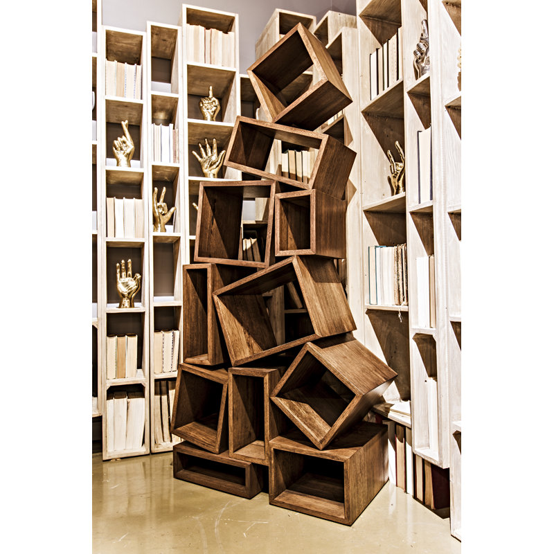 Cubist Geometric Bookcase