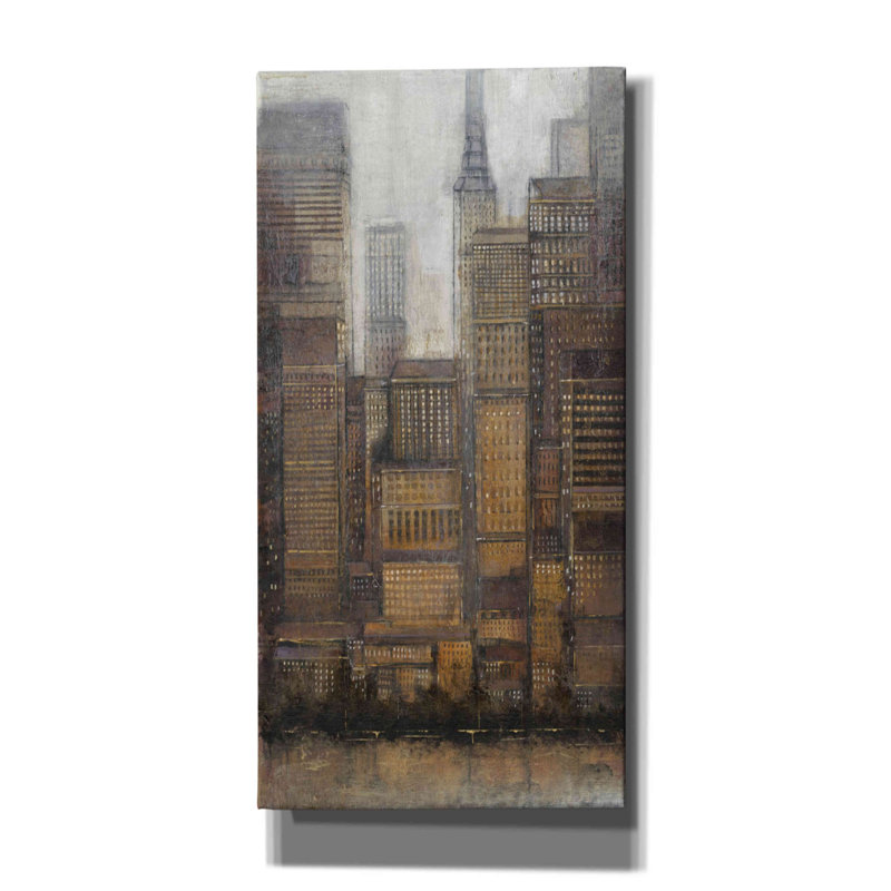 «Uptown City I» par Tim O'Toole - impression sur toile tendue, H 24 po x l 12 po x P 0,75 po