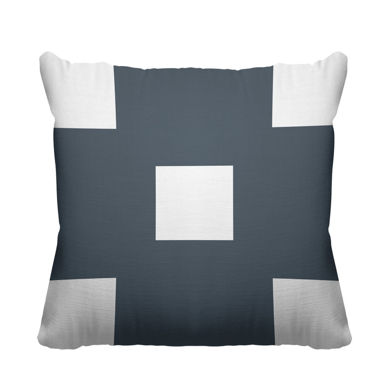 Housse et insert de coussin extérieur Luella, gris, L 18 po x H 18 po