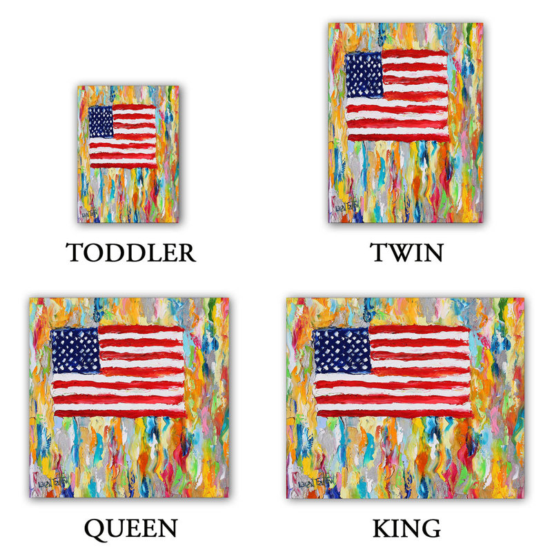 Ensemble de housse de couette american flag, 1 housse simple + 1 taie standard