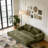 2-in-1 Folding Convertible Sofa Bed, Modern Corduroy Sleeper Couch with 2*pillows, Futon Modular Upholstered Boneless Loveseat with Pull-Out Bed-1185583492-1186820302