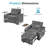 43.5" Sleeper Chair Bed, 3-in-1 Convertible Sleeper Sofa Chair with Adjustable Backrest&USB&Table&Cup Holder-857860180
