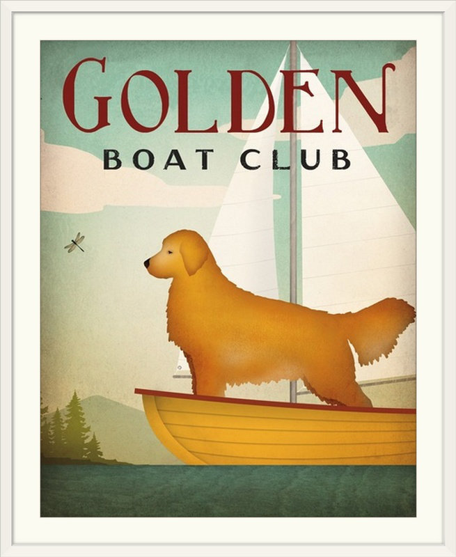 « golden voile » par ryan fowler, affiche rétro, H 38 po x l 32 po x P 1 po, Cadre blanc