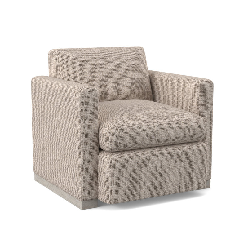 Chaise pivotante Ledger, 100 % polyester ivoire Venise, Bisque