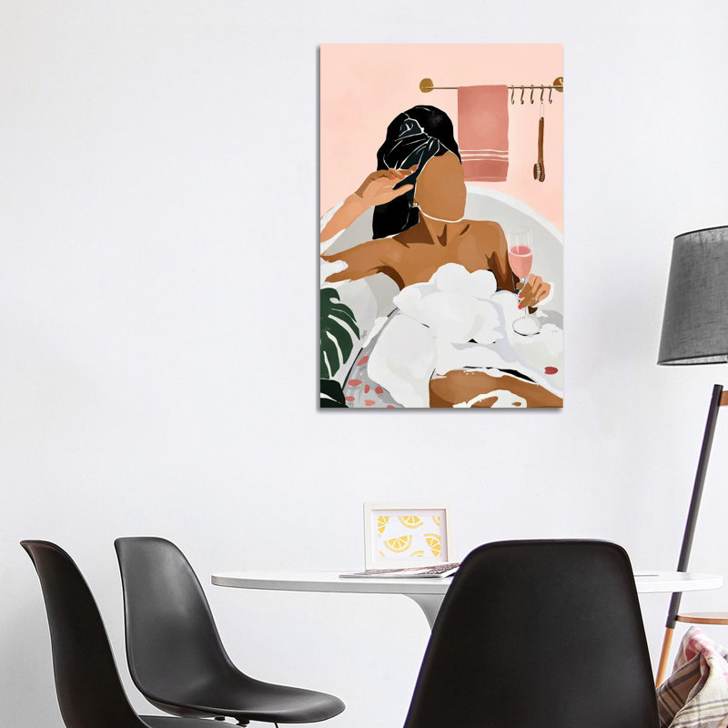«Unwind» par Bria Nicole - impression d'art graphique, Pas de tapis, H 48 po x l 32 po x P 1,5 po, Toile tendue