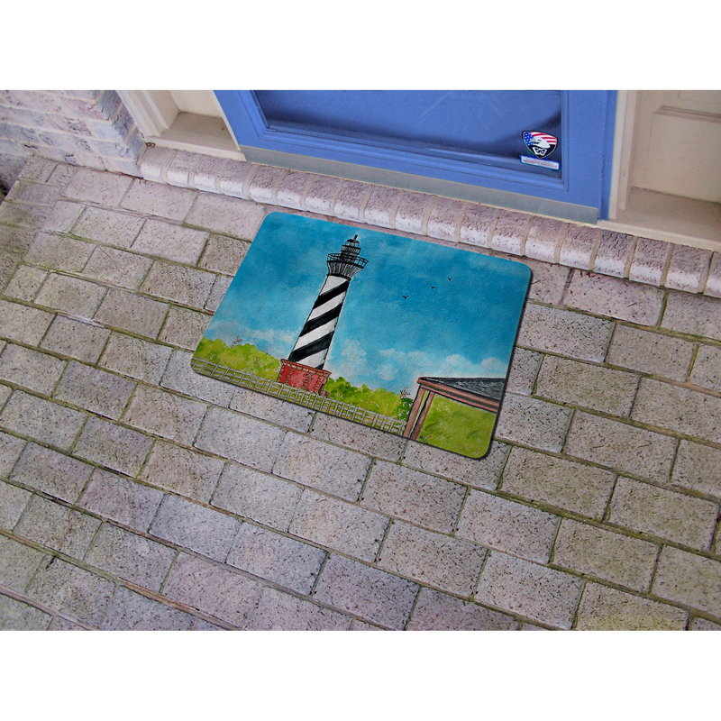 Tapis de porte pour l’extérieur anti-dérapant 18" x 26" hatteras phare Lolley