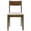 Chaise rembourrée brun foncé Warren